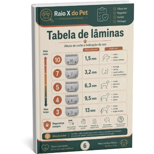 Tabela de lâminas e pentes